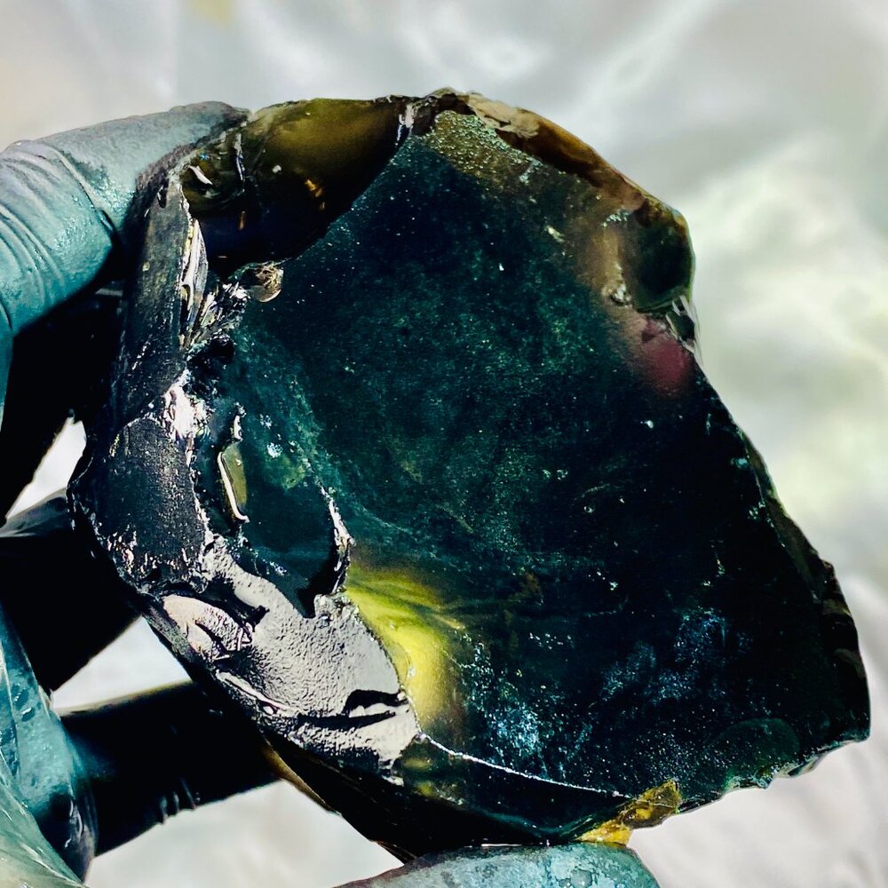 Rainbow Obsidian Rough Raw Lapidary Glass Butte Oregon Rare Purple Green 1+ lbs - Picture 11 of 12